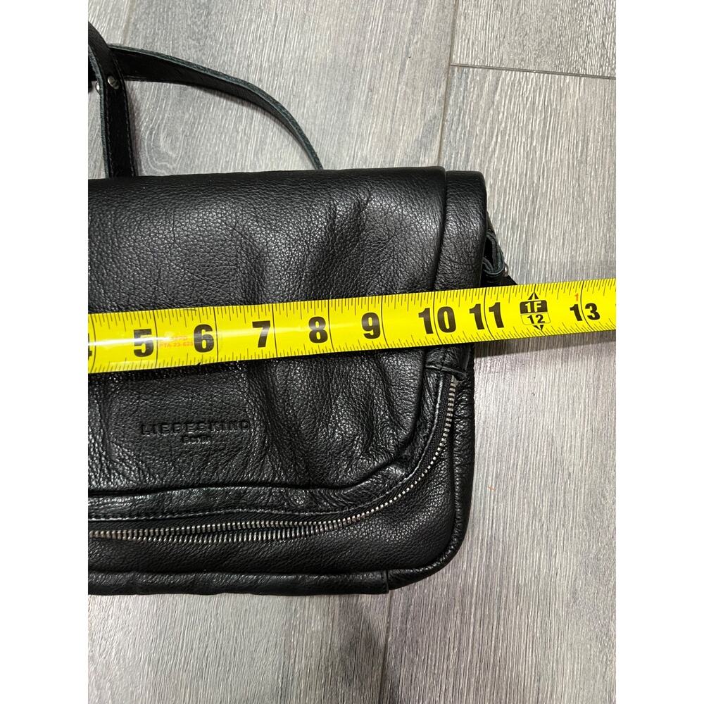 Liebeskind berlin handbag Bag saddle crossbody black‎ Leather Zip Tassel B000674 - Picture 8 of 10
